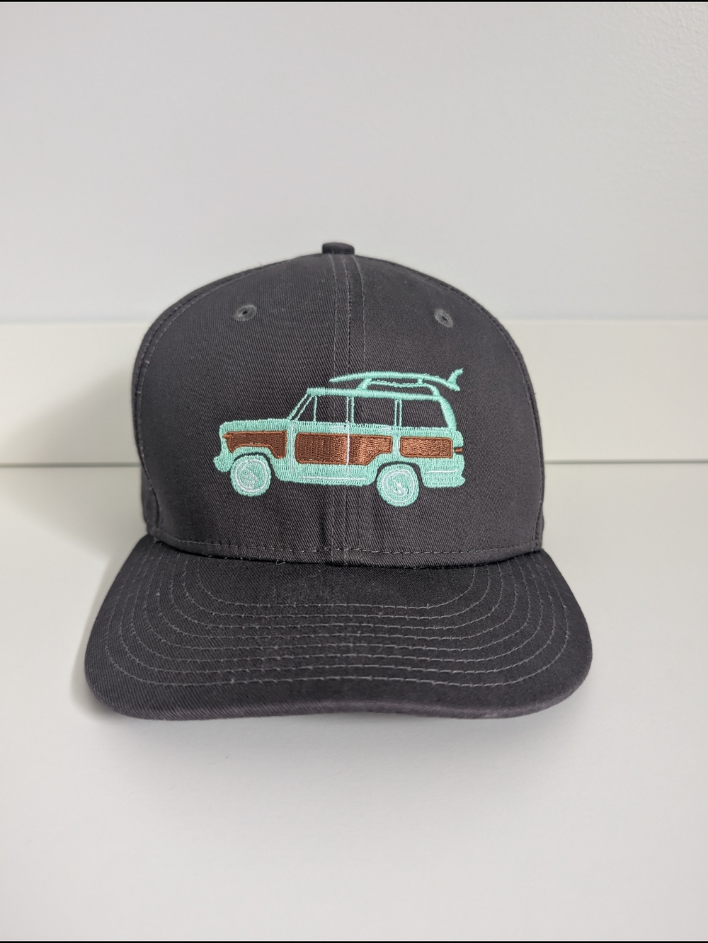 New Era 9 Fifty Men's Gray Hat with Mint and Brown Surf Wagon One Size